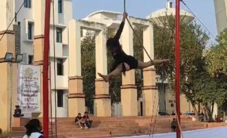 Sakshi kashide- Ropemalkhamb (All India University National Mallakhamb tournament at Suresh Gyan vihar University, Jaipur.)